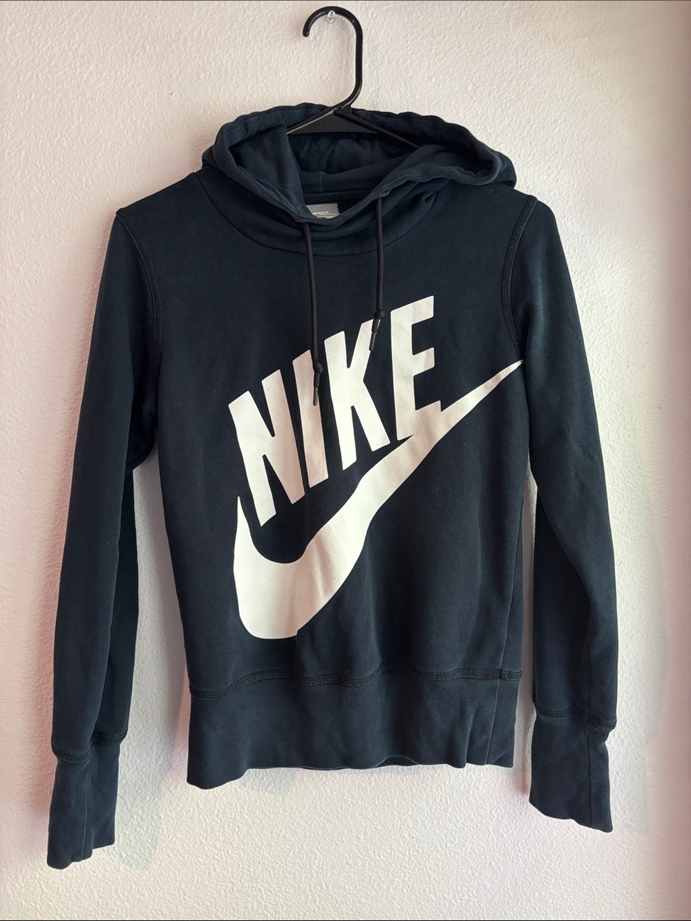 Nike dark blue Hoodie with White Swoosh and Logo